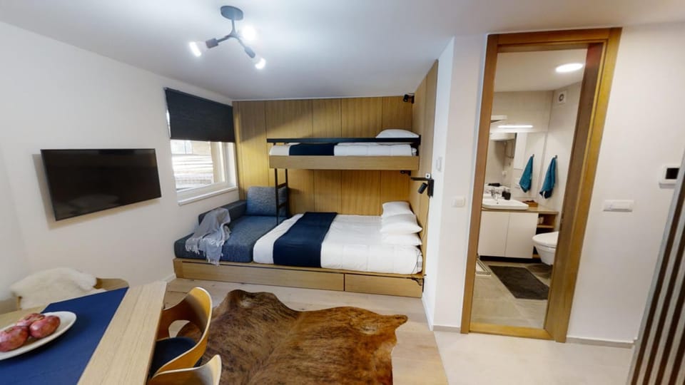 TV and multimedia, Living room, Photo of the whole room, Seating area, bunk bed