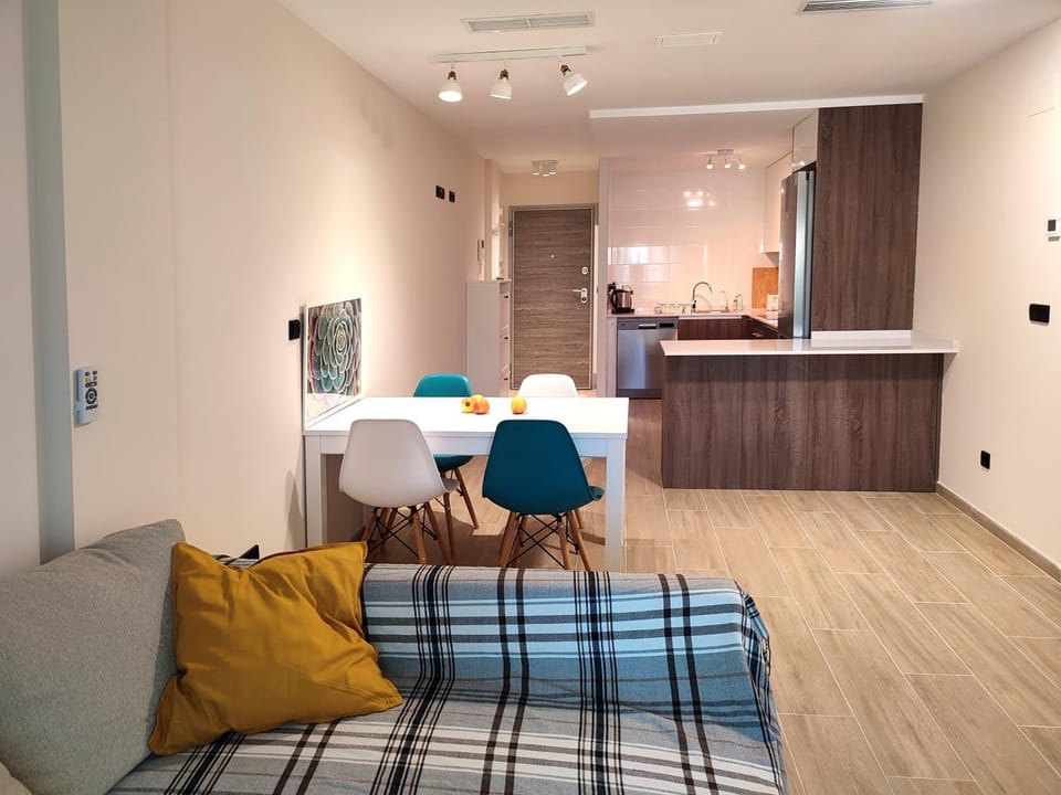 Living room, kitchen