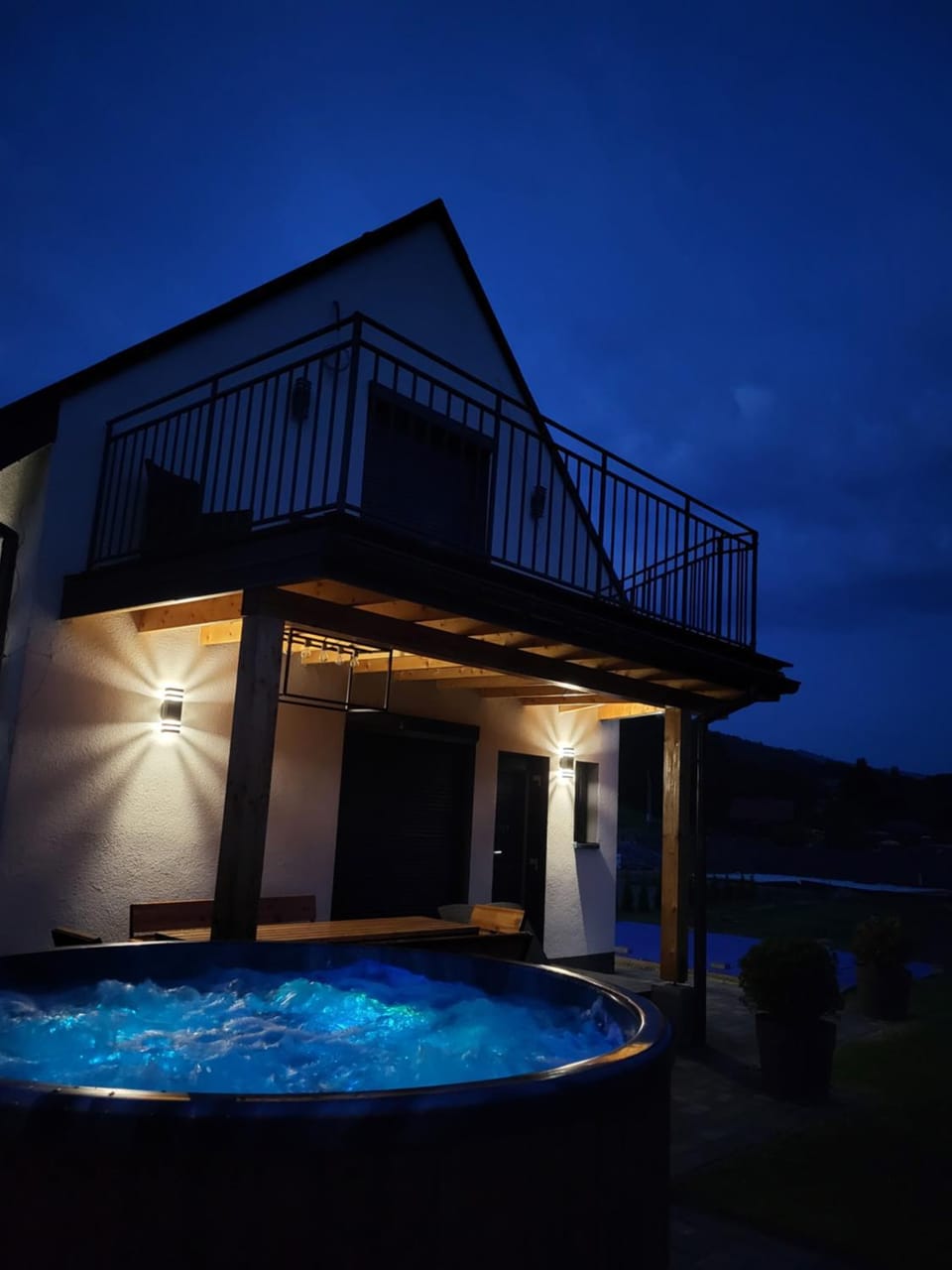 Property building, Night, Pool view