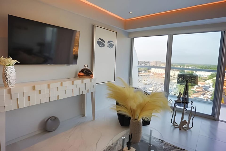 Bird's eye view, Living room, Sea view