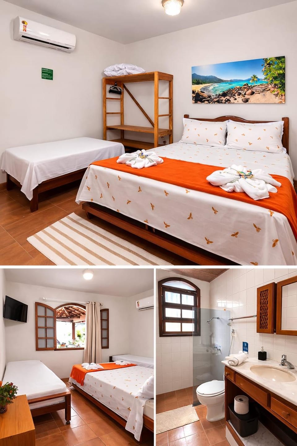 Bed, TV and multimedia, Photo of the whole room, Bedroom, towels, wardrobe, air conditioner