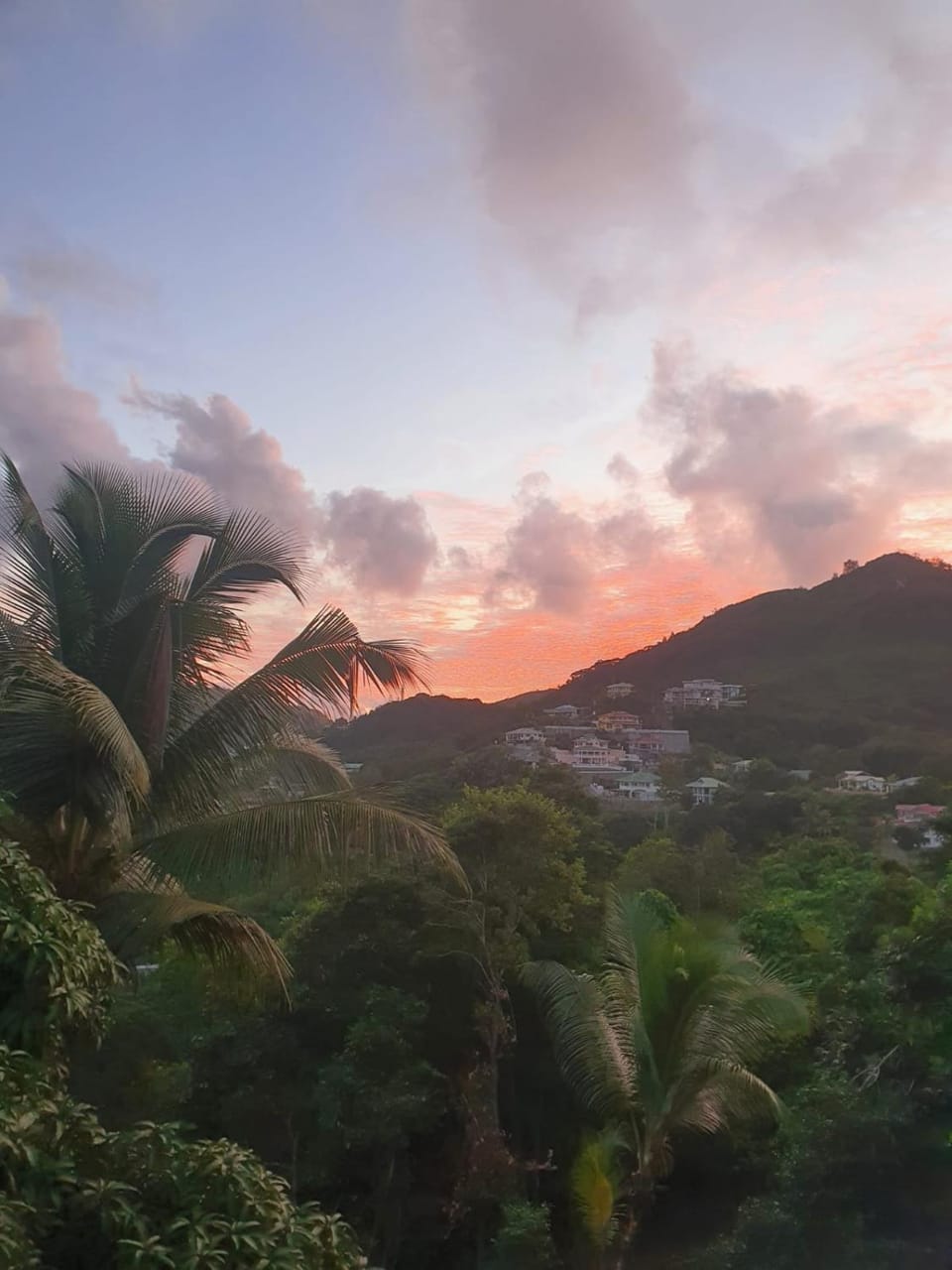 Nearby landmark, Mountain view, Sunset