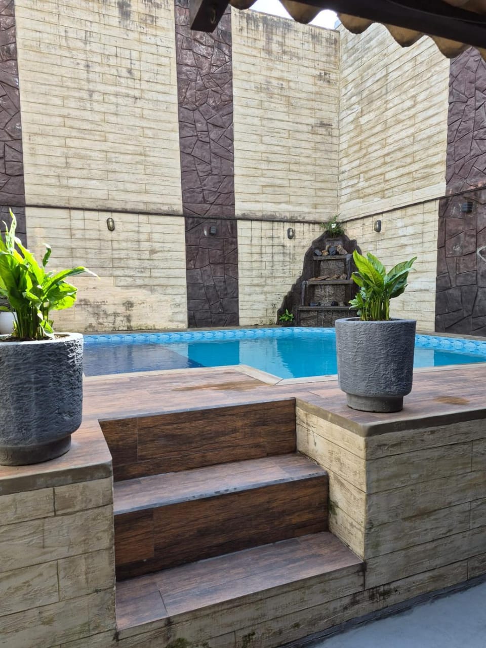 Patio, Natural landscape, Pool view, Swimming pool