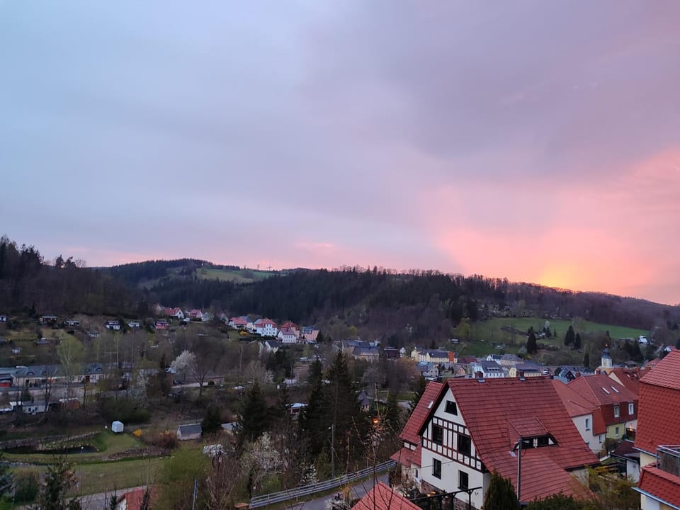 Natural landscape, Mountain view, Sunset