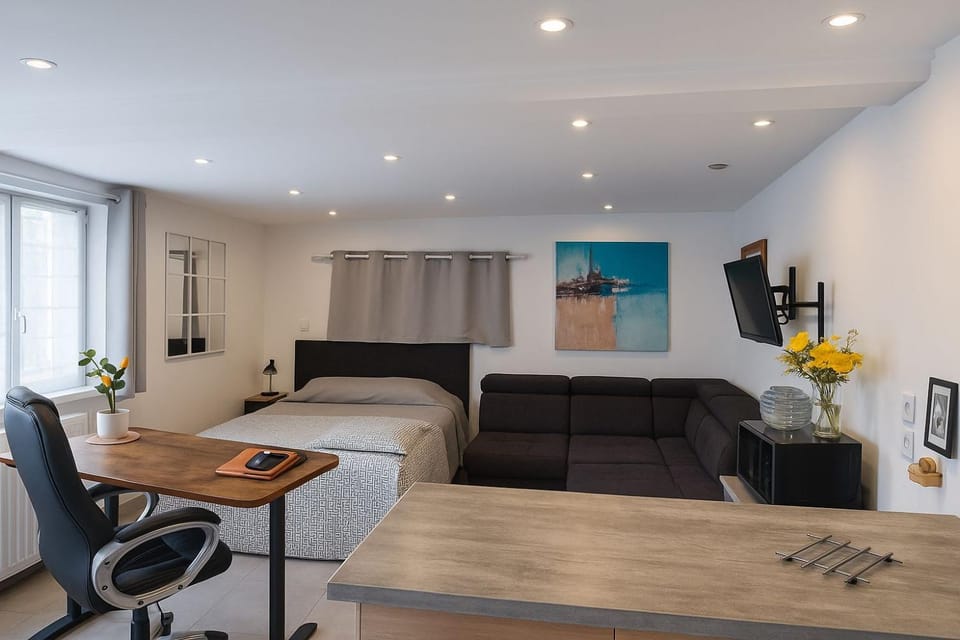 Bed, TV and multimedia, Seating area, Dining area