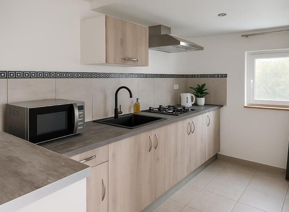 Coffee/tea facilities, Kitchen or kitchenette, stove, toaster