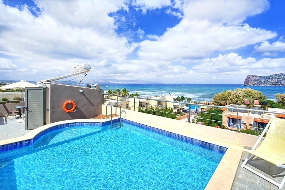 Summer, Pool view, Sea view, Swimming pool
