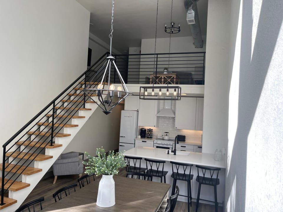 Living room, kitchen