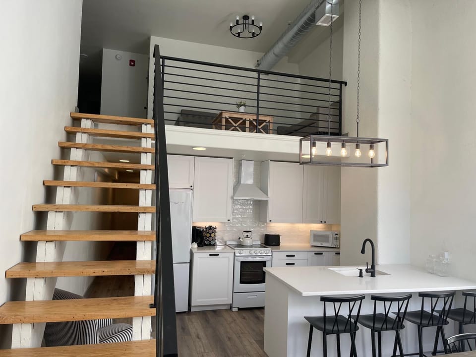 Living room, kitchen