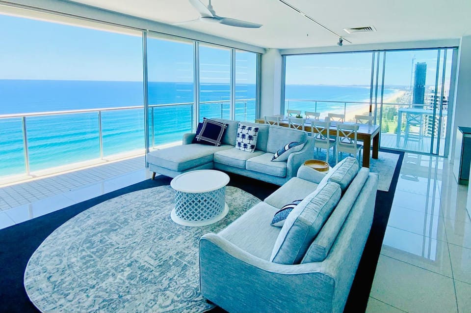 Balcony/Terrace, Living room, Seating area, Sea view