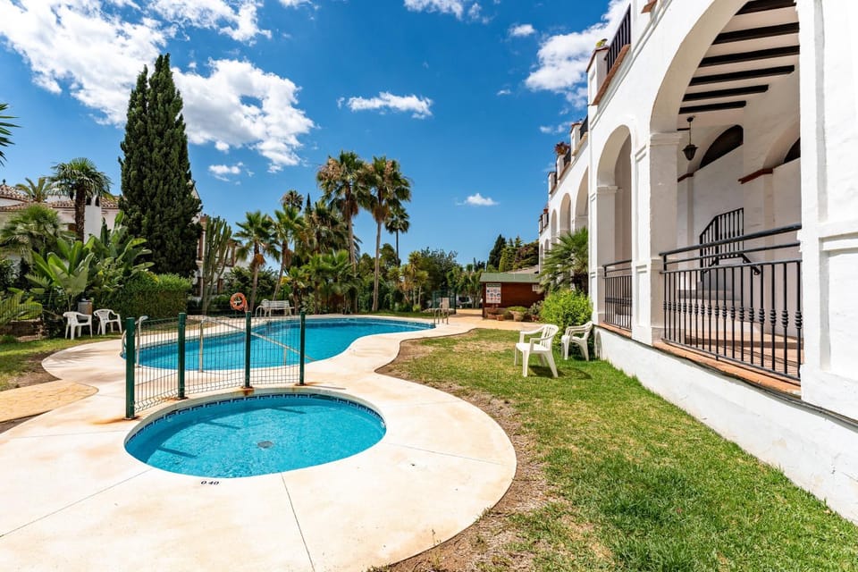 Property building, Living room, Swimming pool