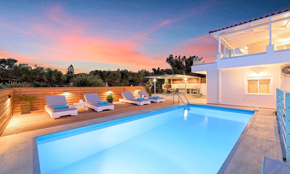 Property building, Swimming pool, Sunrise, Sunset