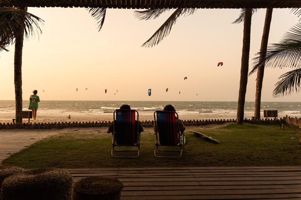 People, Beach, Sea view, Sunset