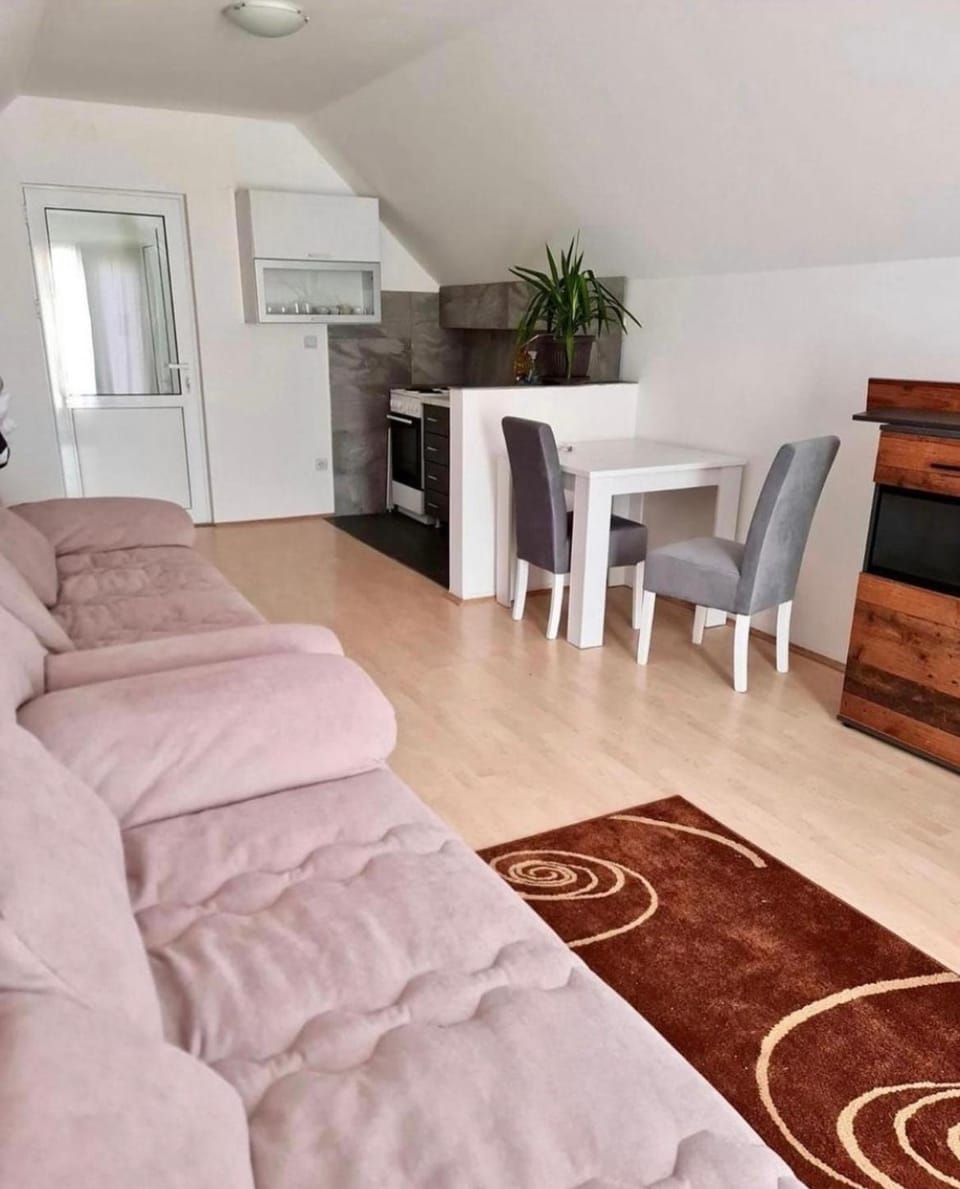 Kitchen or kitchenette, Living room, Seating area
