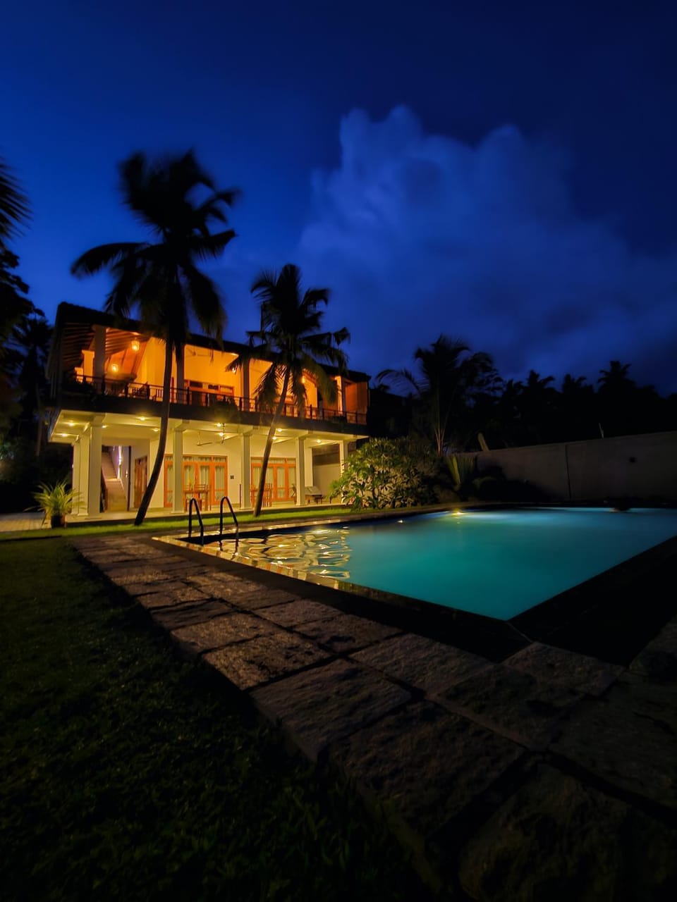 Property building, Night, Pool view