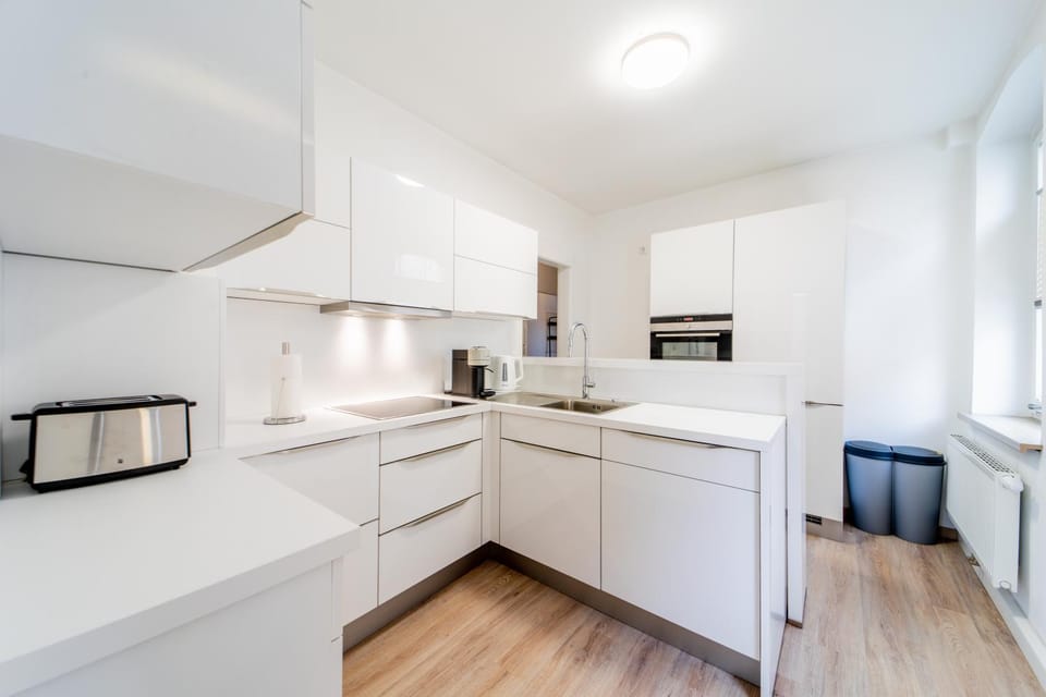 Kitchen or kitchenette, dishwasher, minibar, stove