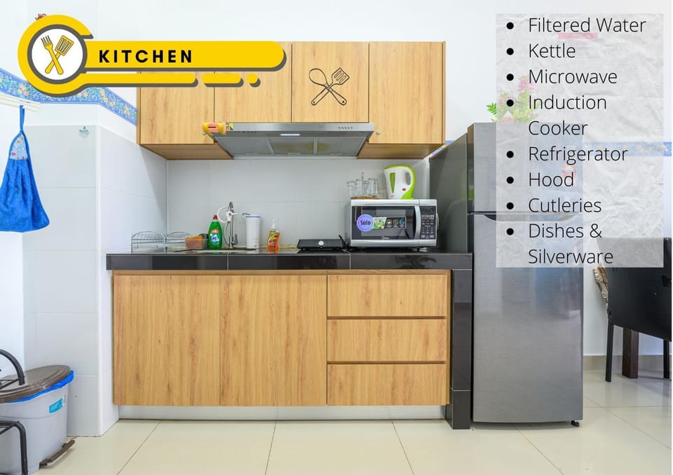 Kitchen or kitchenette, Text overlay, pet friendly