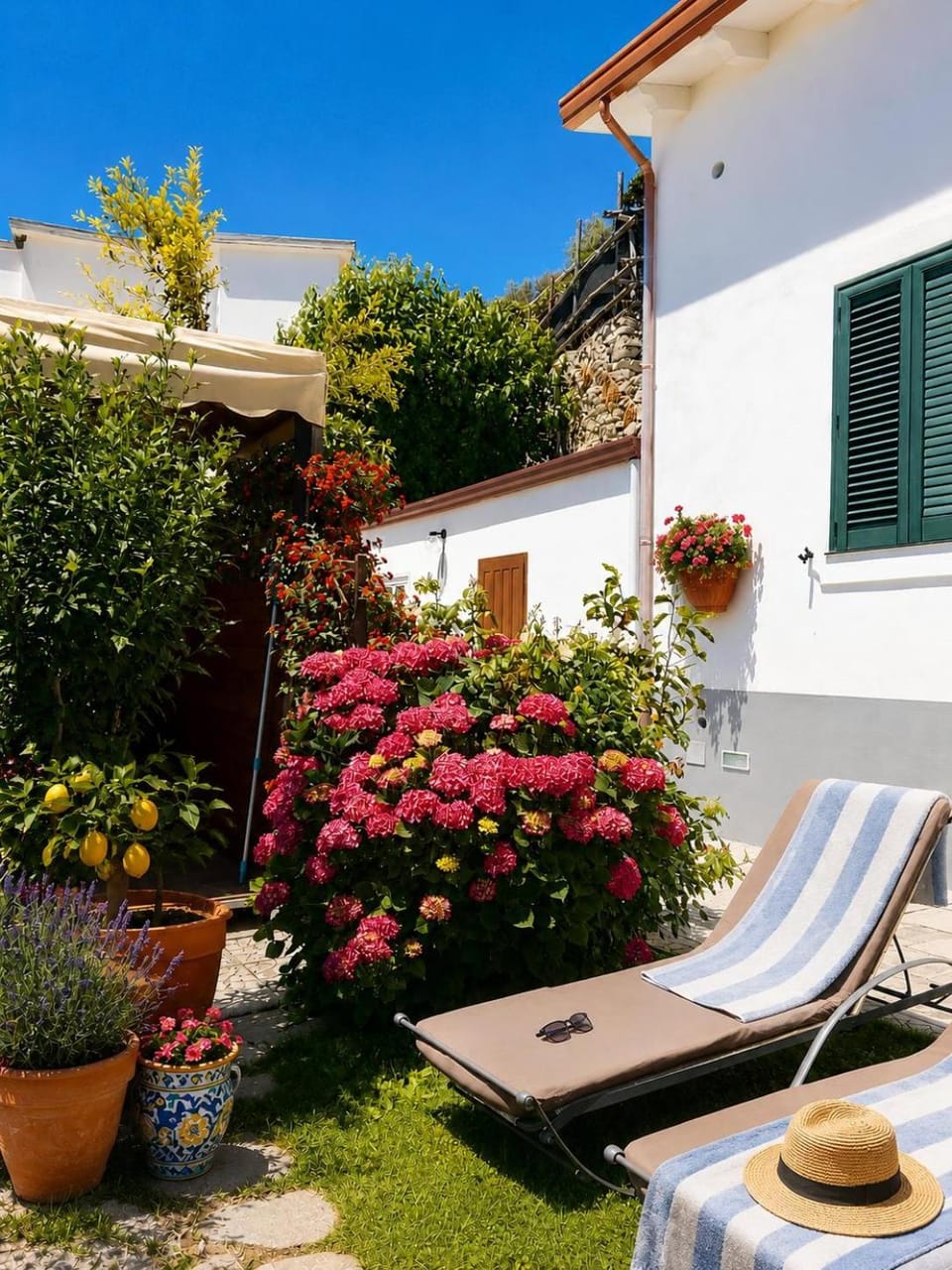 Spring, Garden, sunbed