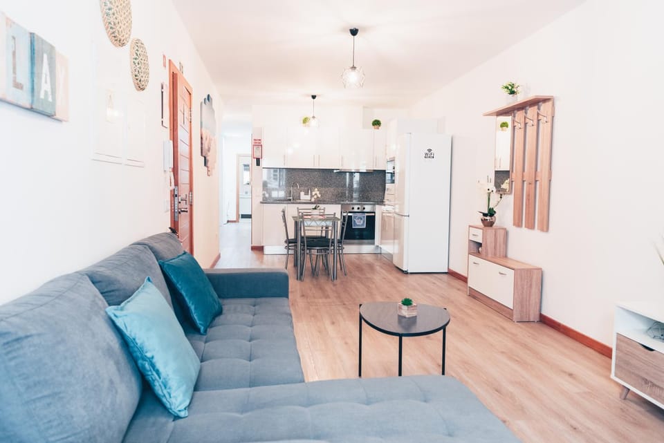 Living room, kitchen