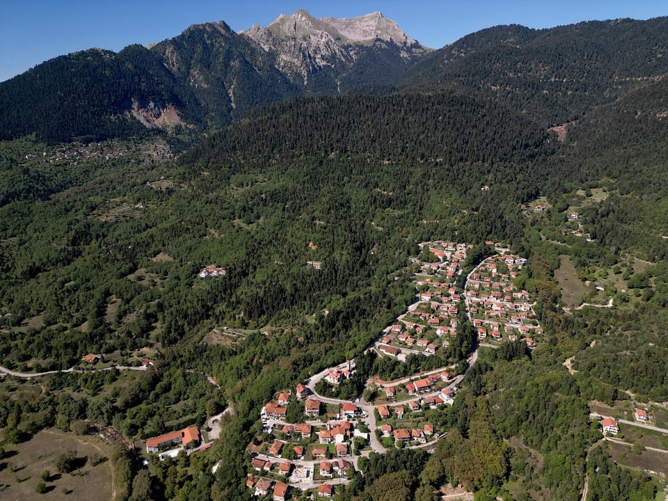 Day, Natural landscape, Bird's eye view, Mountain view