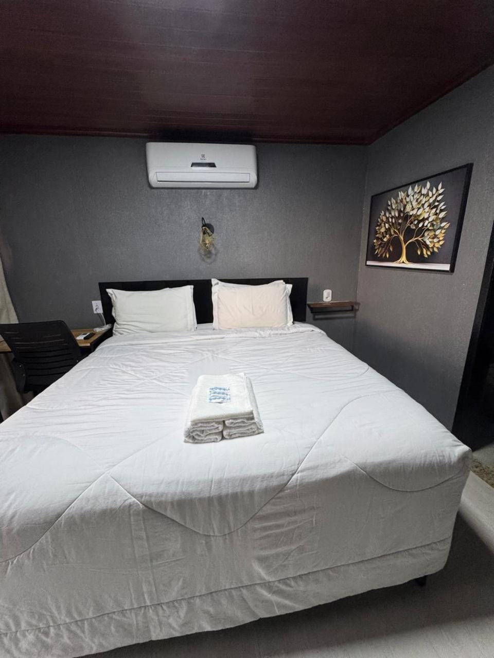 Bed, Photo of the whole room, Bedroom, air conditioner