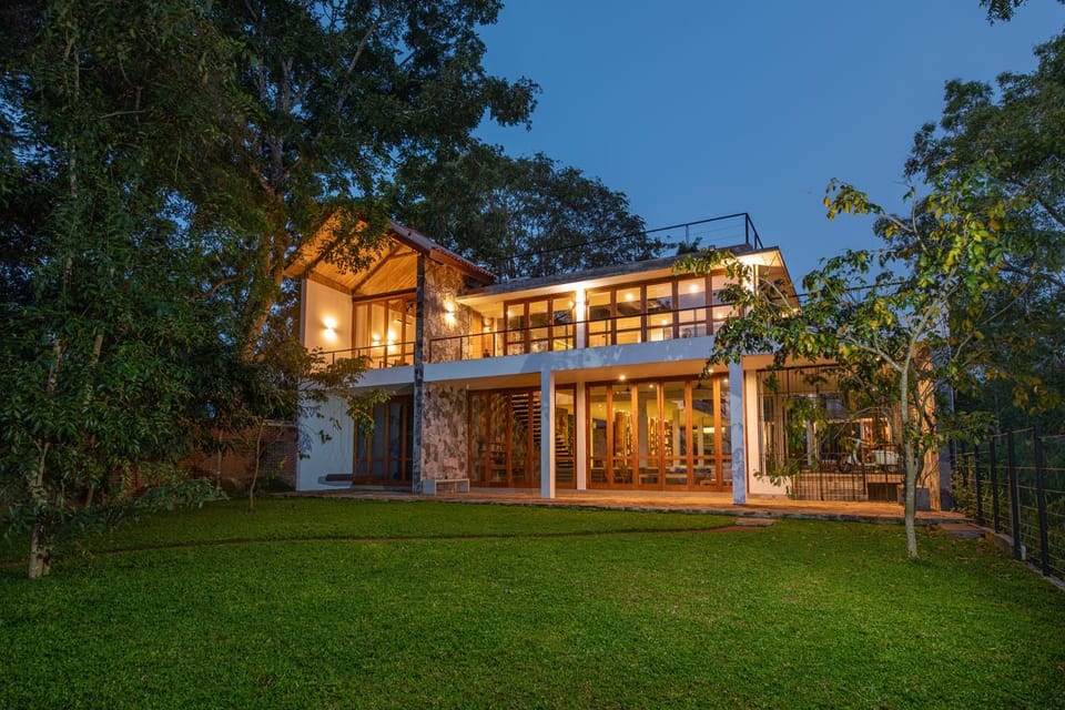 Property building, Spring, Night, Natural landscape, Garden, Garden view