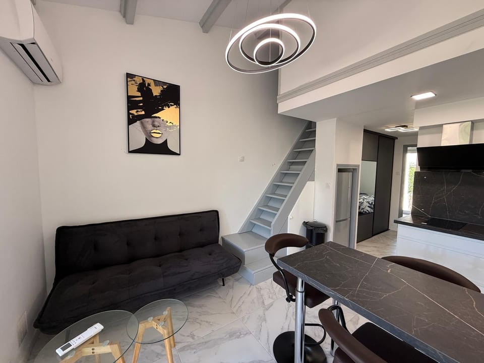 Living room, kitchen