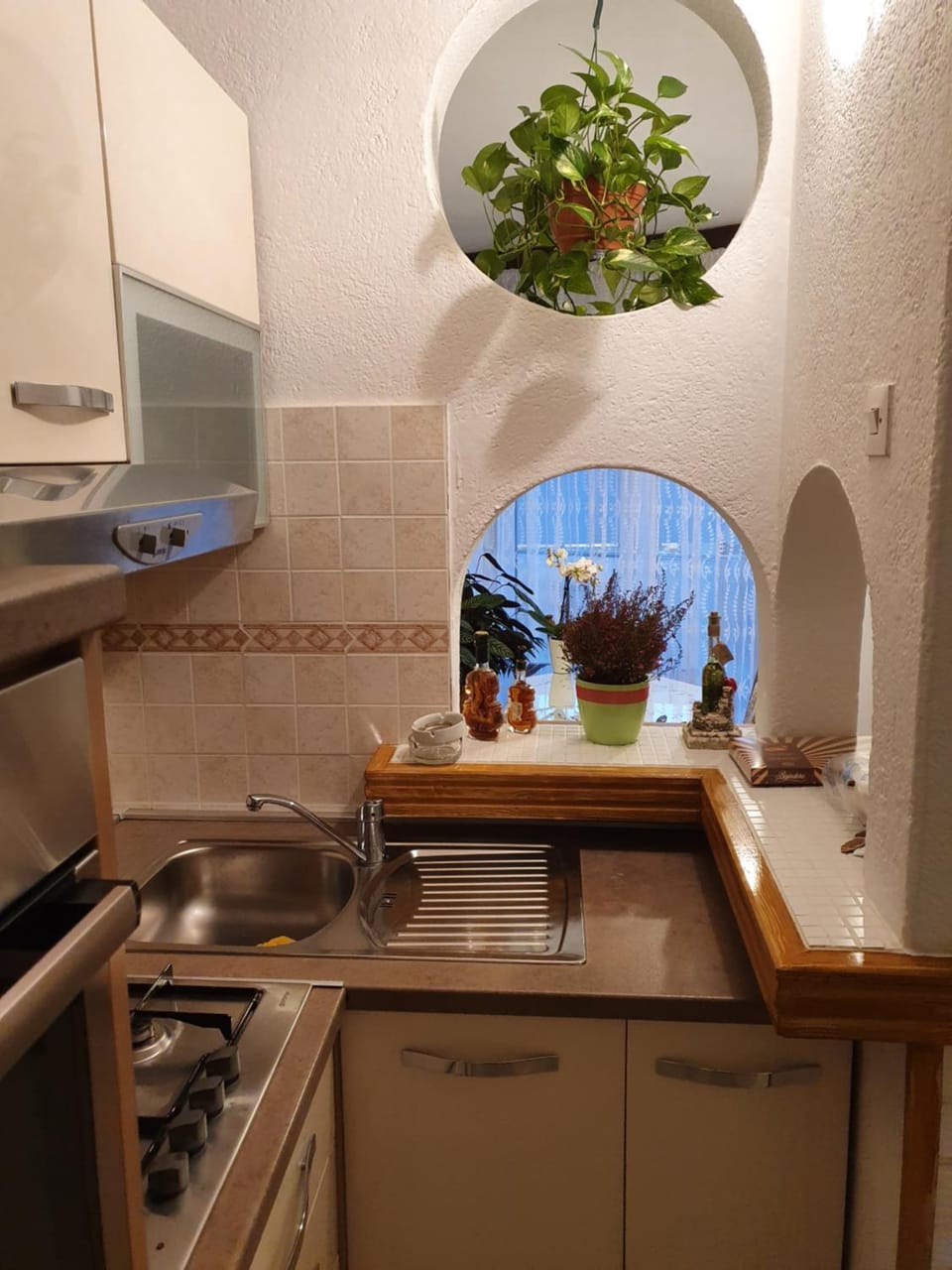 Kitchen or kitchenette, dishwasher