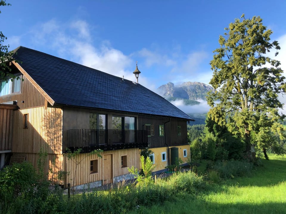 Property building, Day, Natural landscape, Summer, Garden, Garden view, Mountain view