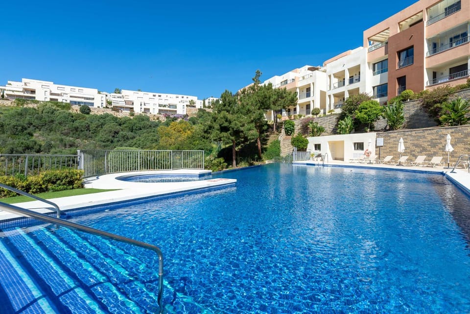 Property building, Living room, Swimming pool