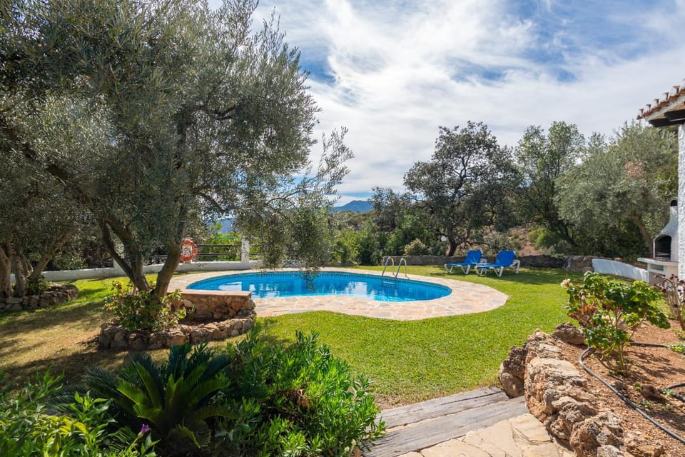 Natural landscape, Garden, Garden view, Pool view, Swimming pool