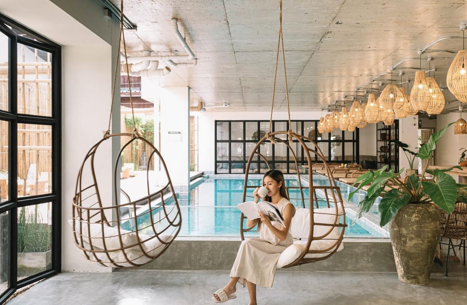 People, Lobby or reception, Swimming pool