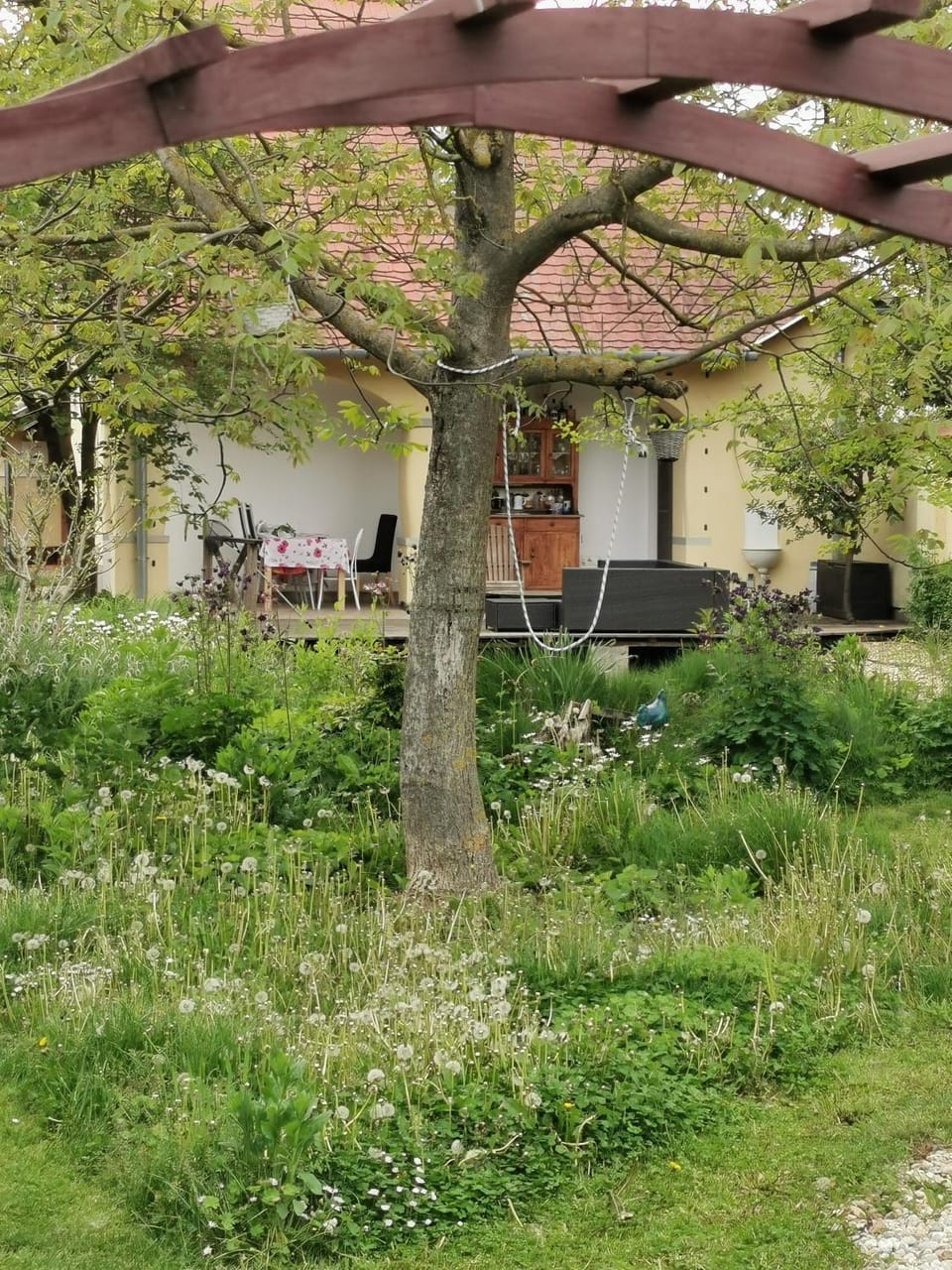 Patio, Dining area, Garden view