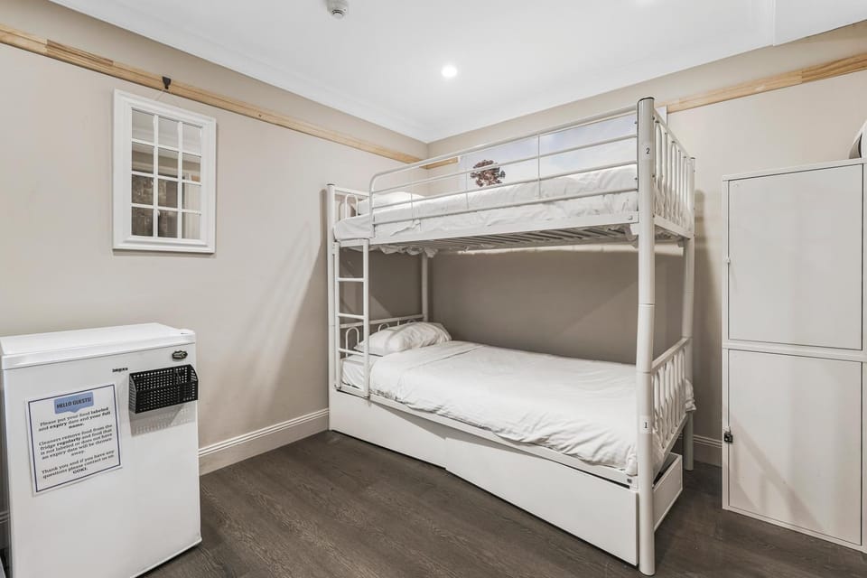 Bed, Photo of the whole room, Bedroom, bunk bed, wardrobe