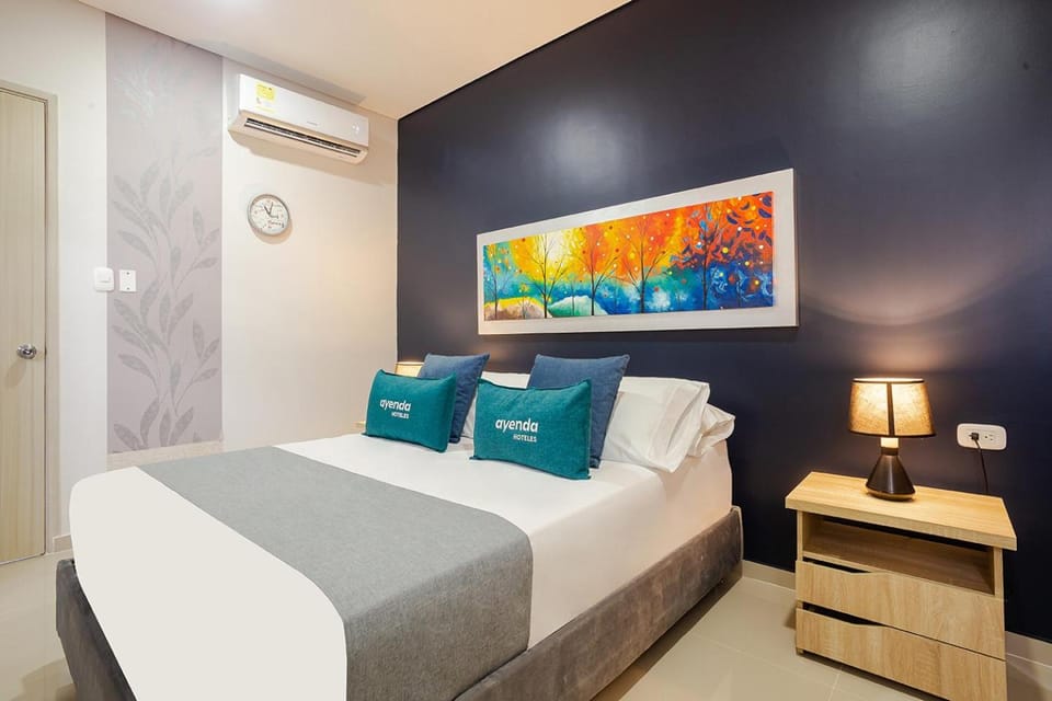 Bed, Bedroom, air conditioner