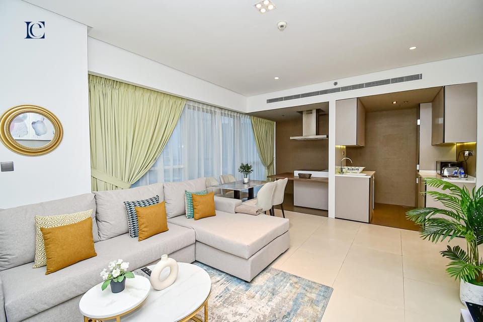 Kitchen or kitchenette, Living room, Seating area, Dining area, minibar, oven, pet friendly