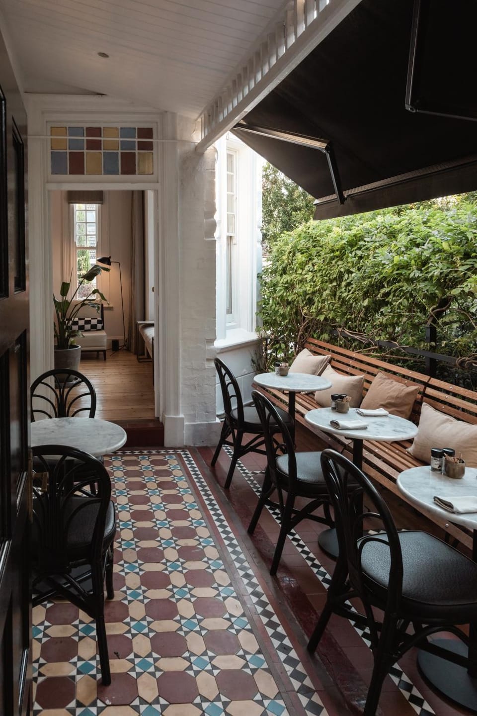 Patio, Seating area, Breakfast