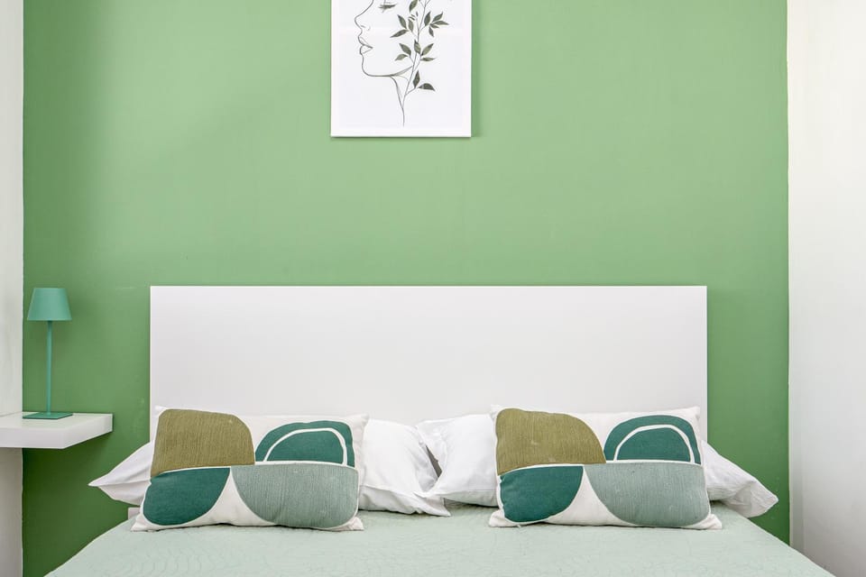 Property building, Living room, Bedroom