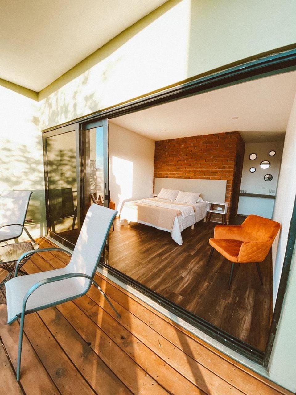 Property building, Bed, Seating area
