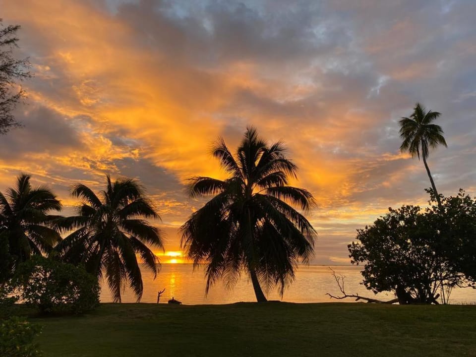 SUNSETVIEW, studio, private beach, amazing swim & sunset Apartment in Moorea-Maiao