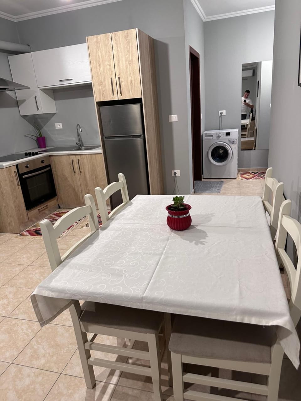 Kitchen or kitchenette, Living room, Dining area