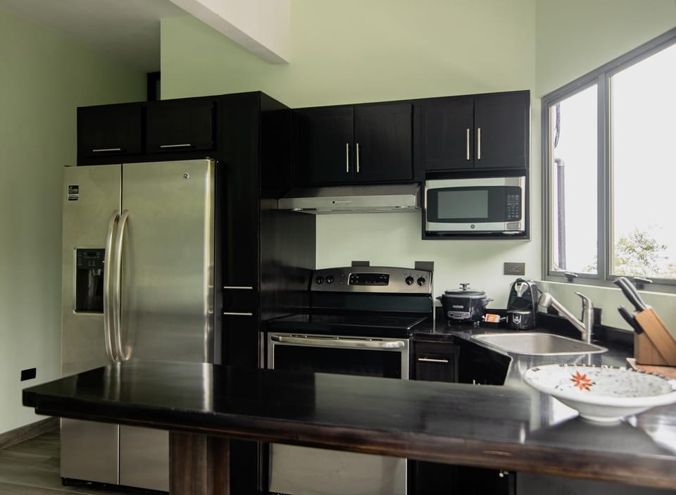 Kitchen or kitchenette, minibar