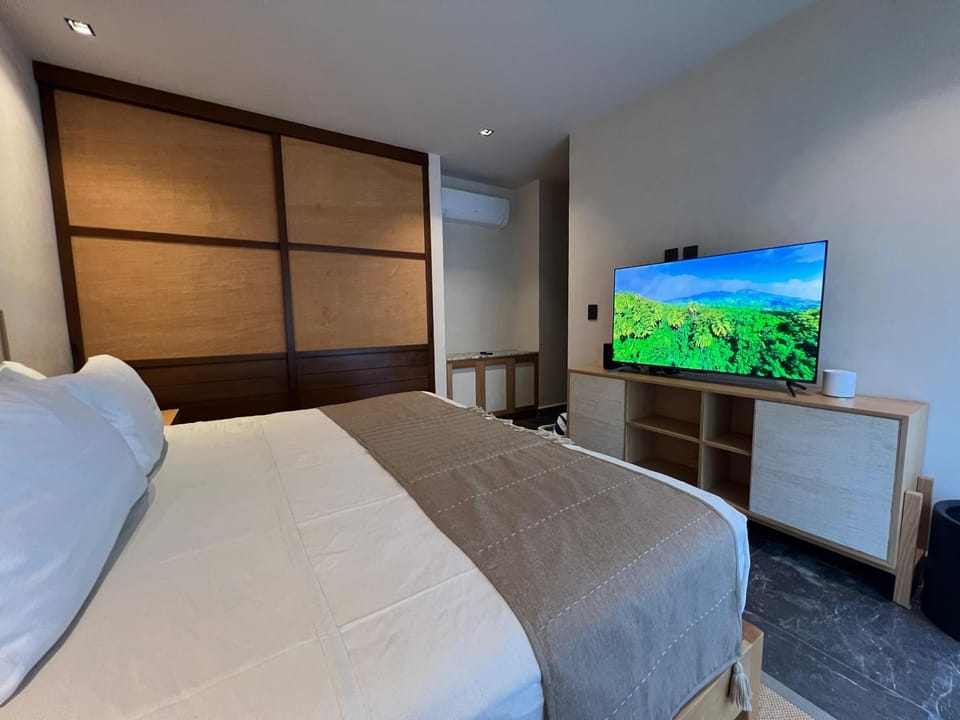Bed, TV and multimedia, Photo of the whole room, Bedroom