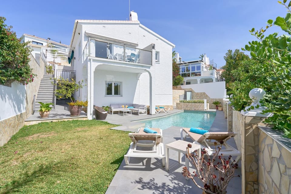 Property building, Living room, Swimming pool
