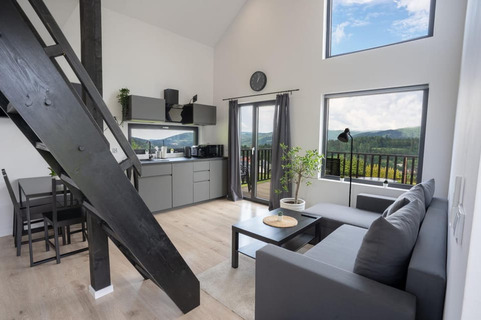 Living room, kitchen