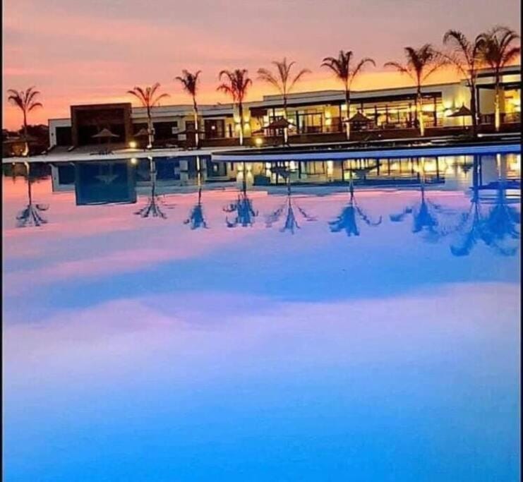 Pool view, Swimming pool, Sunset