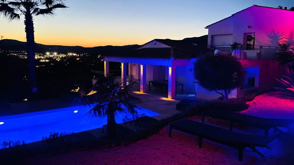 Property building, Night, Mountain view, Pool view, Swimming pool, Sunset