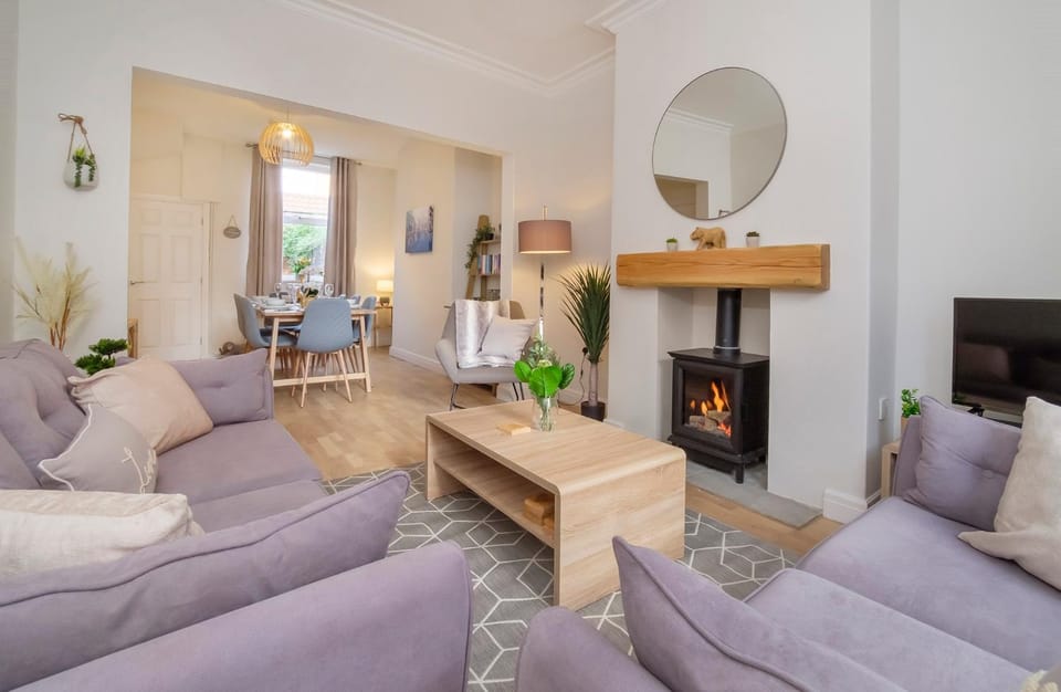 Living room, Dining area, flat iron