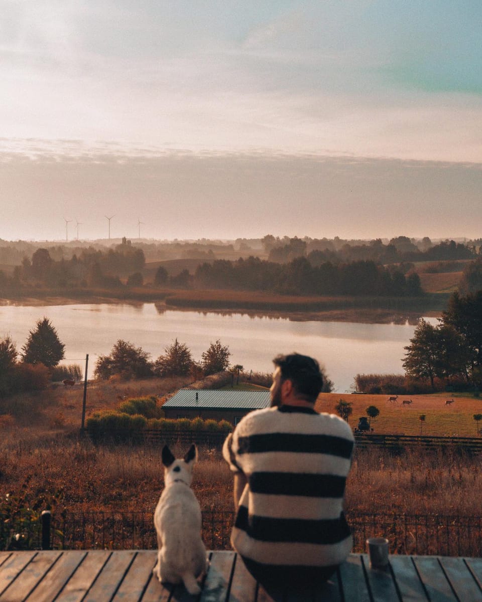 Day, People, Lake view, Sunrise, Sunset