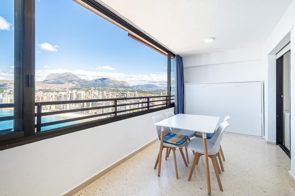 Day, Natural landscape, View (from property/room), Balcony/Terrace, Dining area, Mountain view, Sea view